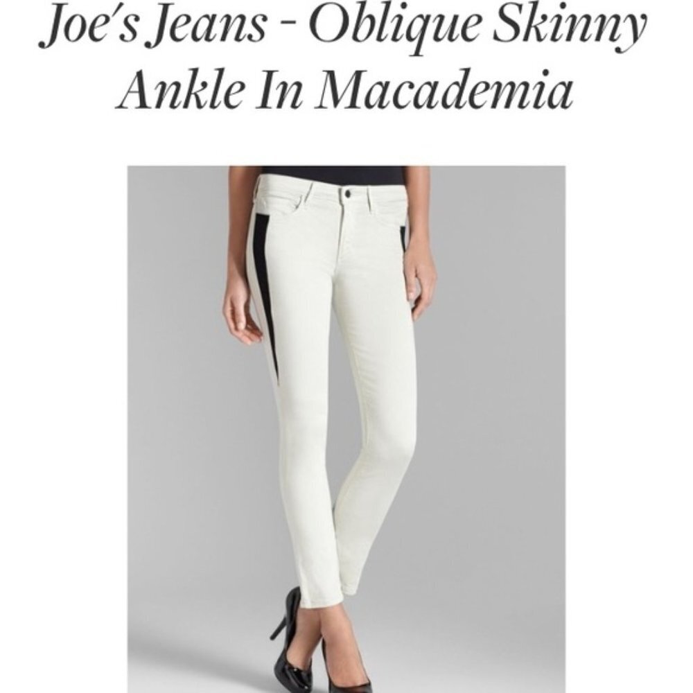 NEW JOE'S‎ OBLIQUE SKINNY ANKLE JEANS MACADAMIA SZ 31